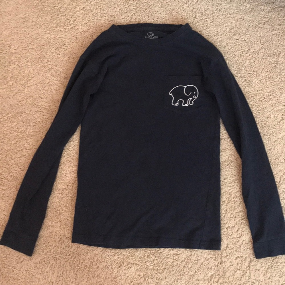 Navy Long-Sleeve Ivory Ella Shirt